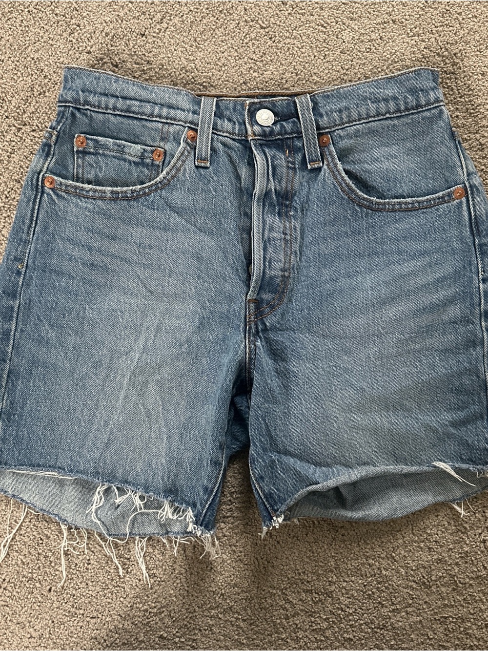 Classic Blue Denim Women's Cutoff Shorts
